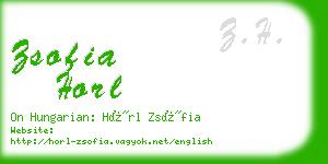 zsofia horl business card